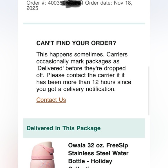 Owala pink Sugar Plum Fairy 32 Oz FreeSip Water Bottle Holiday Edition Pink NEW - Picture 7 of 7